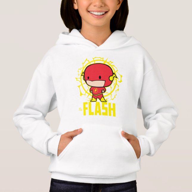 T-shirts Chibi Flash com eletricidade (Frente)
