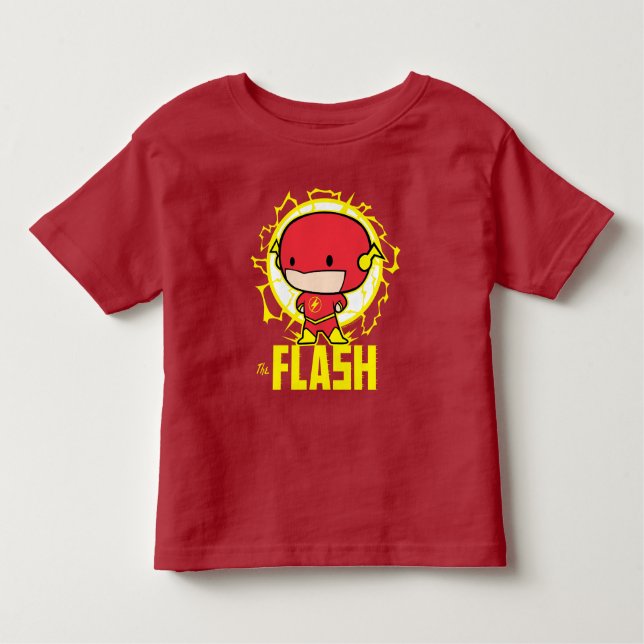 T-shirts Chibi Flash com eletricidade (Frente)