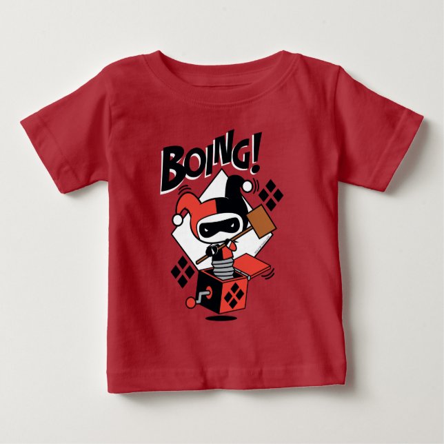 T-shirts Chibi Harley-Quinn-In-A-Box Com Martelo (Frente)