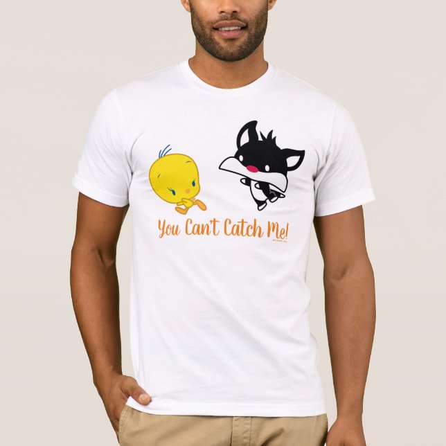 T-shirts Chibi SYLVESTER™ perseguindo TWEETY™ (Frente)