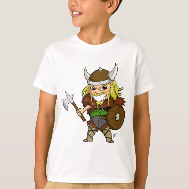T-shirts Chibi Viking (Frente)