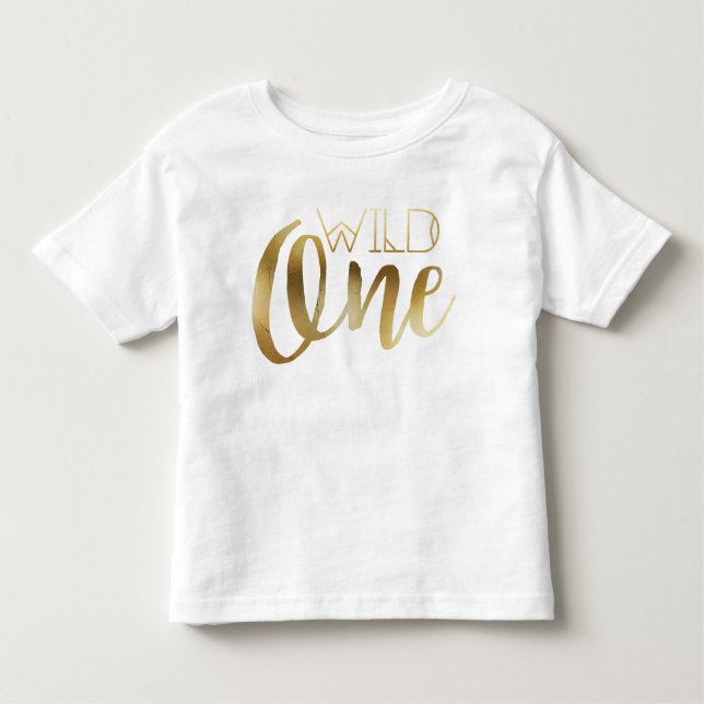 T-shirts Chic Wild One | Primeiro Aniversário (Frente)