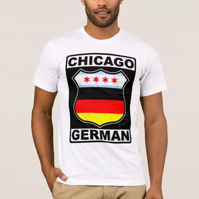 T-shirts Chicago Alemão Americano (Frente)