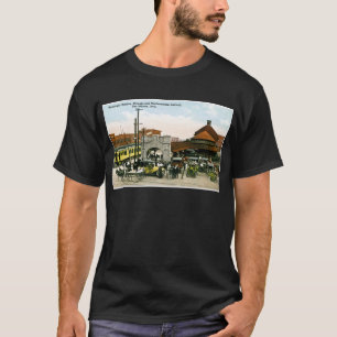 T-shirts Chicago & estrada de ferro do noroeste, Des