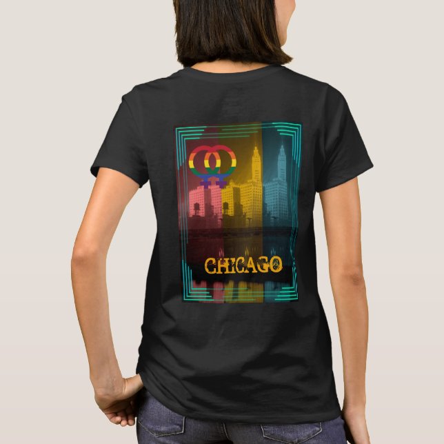 T-shirts Chicago Gay Lesbian Interest Wrigley Building (Verso)