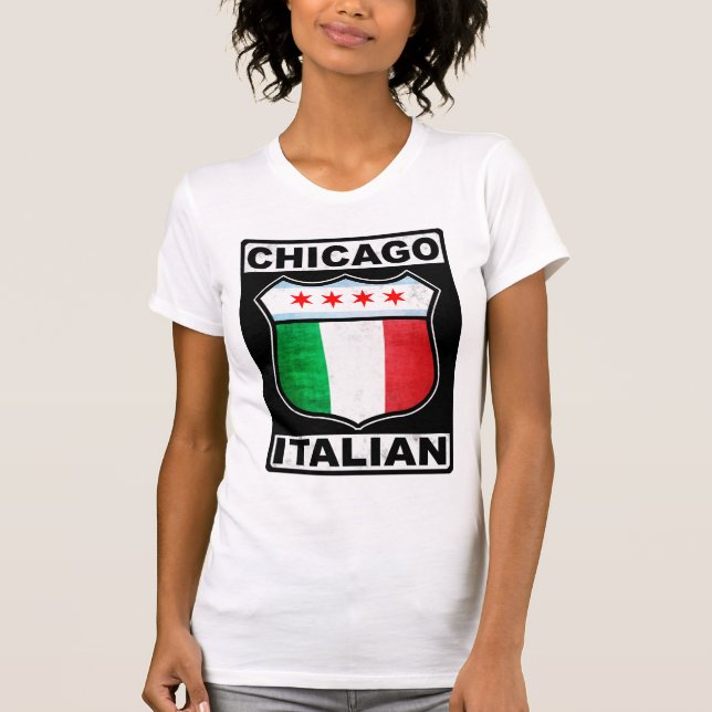 T-shirts Chicago Italiano Americano (Frente)