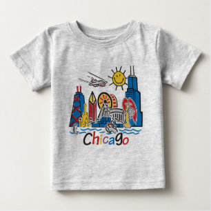 T-shirts Chicago Kids Skyline