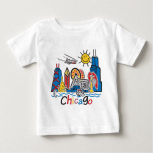T-shirts Chicago Kids Skyline