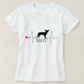 T-shirts Chihuahua Personalizado Ama Meu Cachorro Bater