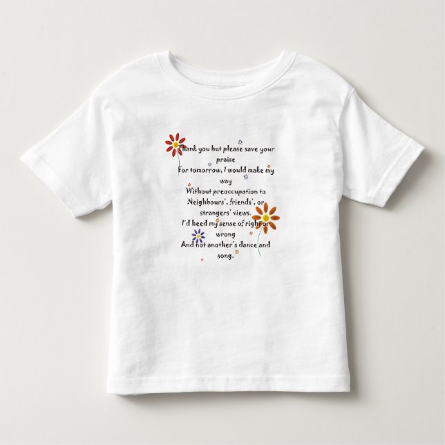 T-shirts Child T - Poema de Louvor (Frente)