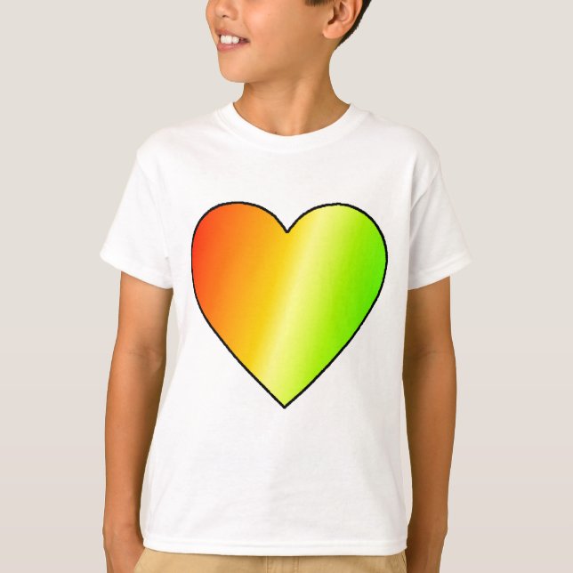 T-shirts Childs Rainbow Heart-Shirt (Frente)