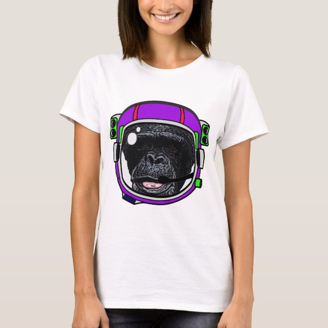 T-shirts Chimp espacial (Frente)