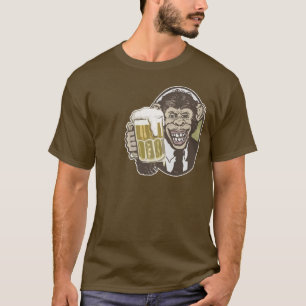 T-shirts Chimpanzé da cerveja por estúdios de Mudge