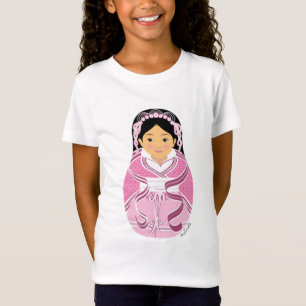 T-shirts Chinês, diafragma de HanFu Matryoshka
