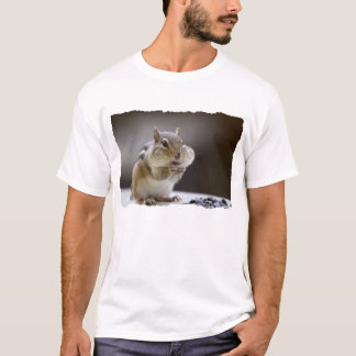 T-shirts Chipmunk com a foto do cheio dos mordentes