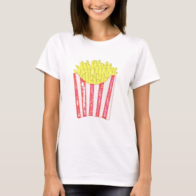 T-shirts Chips Fries Franceses  Presente Personalizado (Frente)