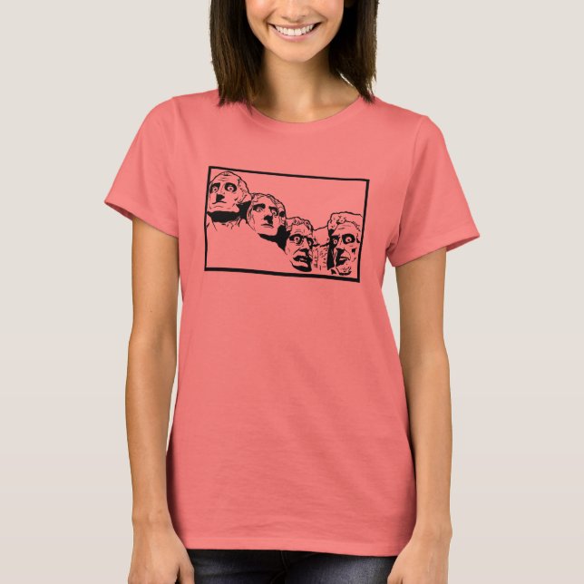 T-shirts Chocante Monte Rushmore (Frente)