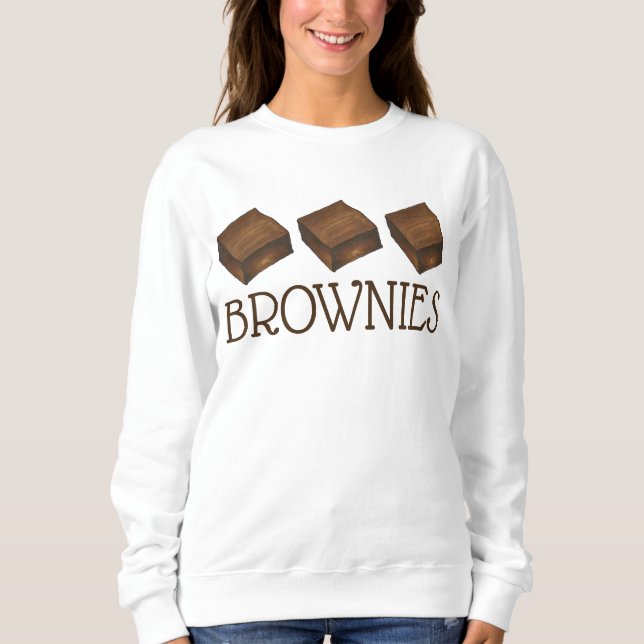 T-shirts Chocolate Brownies Assar Venda padaria trata comid (Frente)
