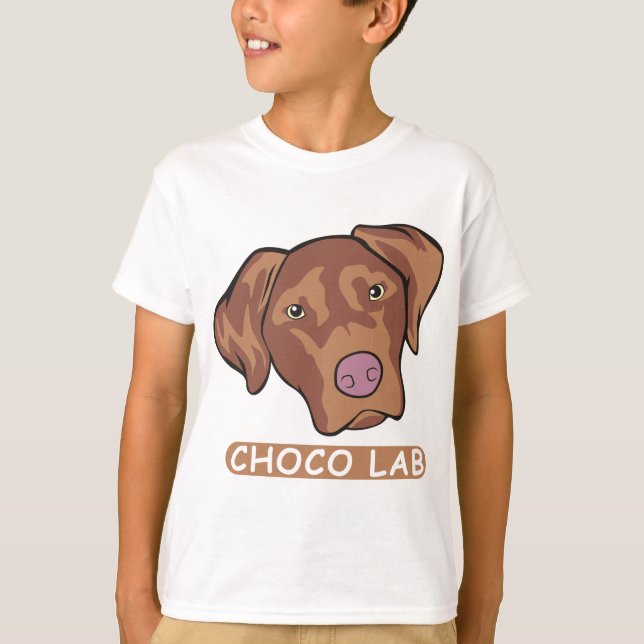 T-shirts Chocolate Labrador Retriever (Frente)