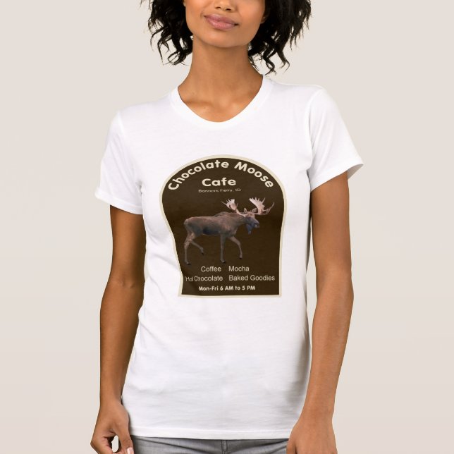 T-shirts Chocolate Moose Café (Frente)