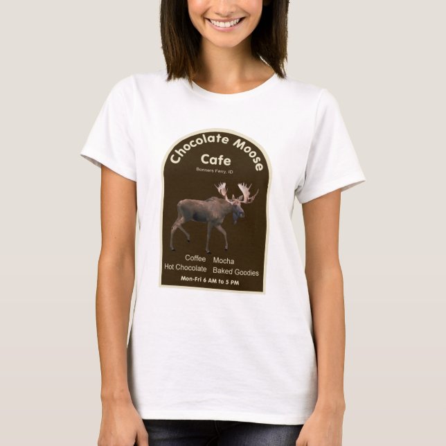 T-shirts Chocolate Moose Café (Frente)