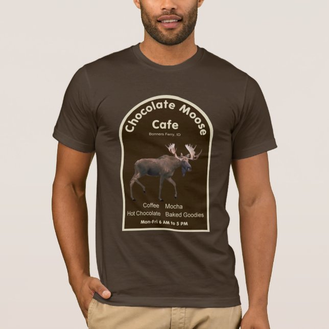 T-shirts Chocolate Moose Café (Frente)