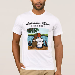 T-shirts Chocolate personalizado Labrador e mamã 3