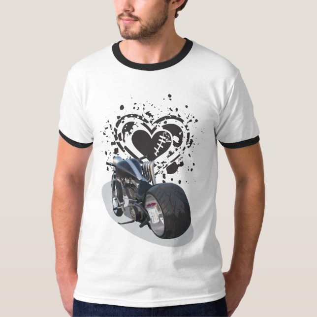 T-shirts chopper heart (Frente)