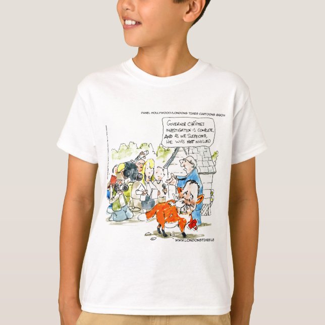 T-shirts Chris Christie Como Uma Raposa Engraçada (Frente)