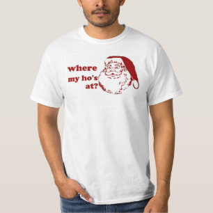 T-shirts Chrismas do Xmas onde meu Ho humor engraçado do