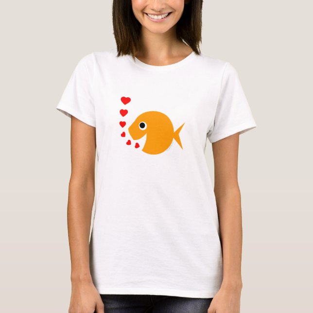 T-shirts Christian Clean Humor Bachelorette Cute Goldfish (Frente)