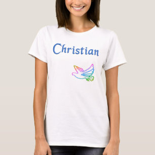 T-shirts Christian Rainbow Dove