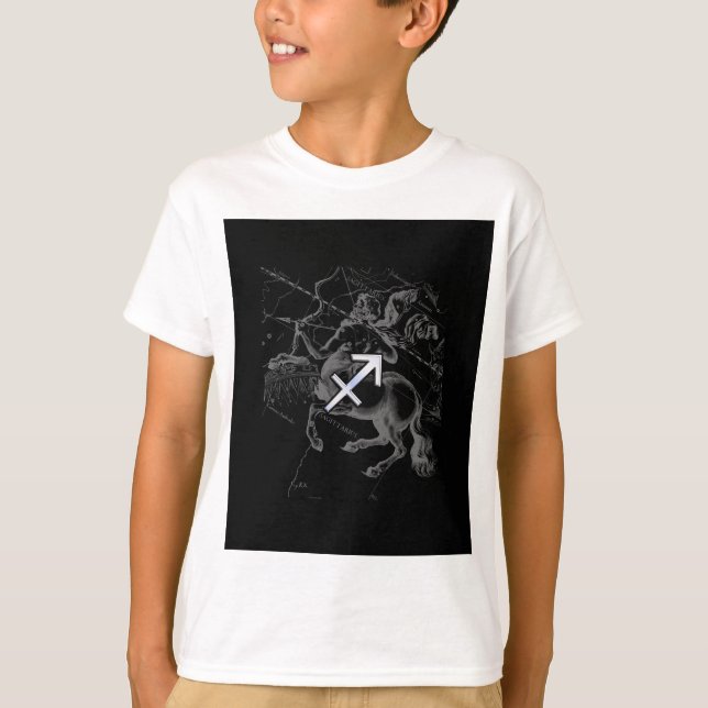 T-shirts Chrome Sagittarius Símbolo Zodiac Hevelius cerca d (Frente)
