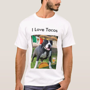 T-shirts chuck3_pitbull, eu amo o Tacos