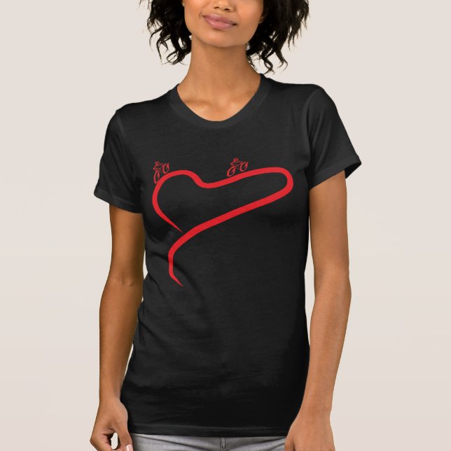 T-shirts Ciclismo do amor (Frente)