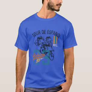 T-shirts Ciclismo Retro Desporto Bicicleta Tour De Espanhol
