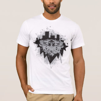 T-shirts cidade aglomerada