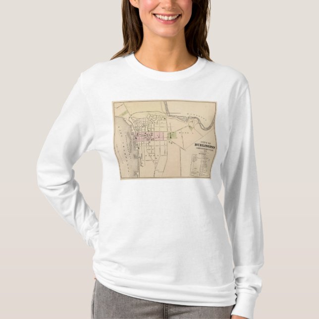 T-shirts Cidade de Burlington em Vermont (Frente)