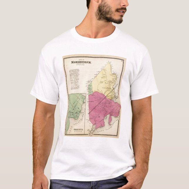 T-shirts Cidade de Mamaroneck, Orienta (Frente)