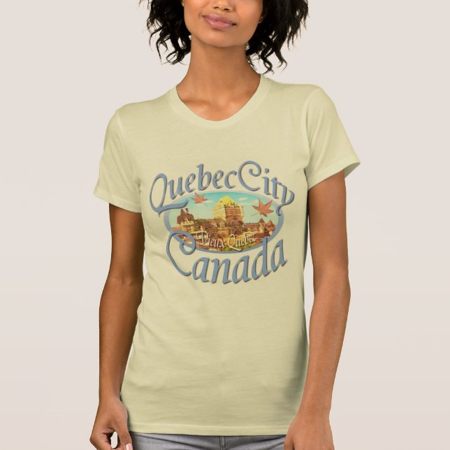 T-shirts Cidade de Quebec Canadá (Frente)