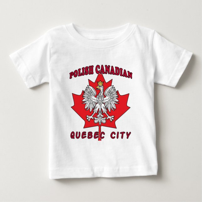 T-shirts Cidade de Quebec - Folha Polonesa (Frente)
