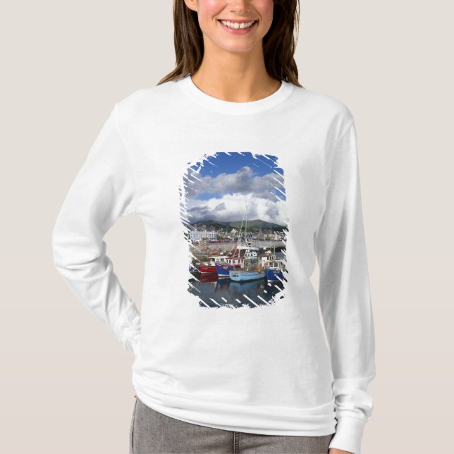 T-shirts Cidade e Porto, Dingle, Condado de Kerry, (Frente)