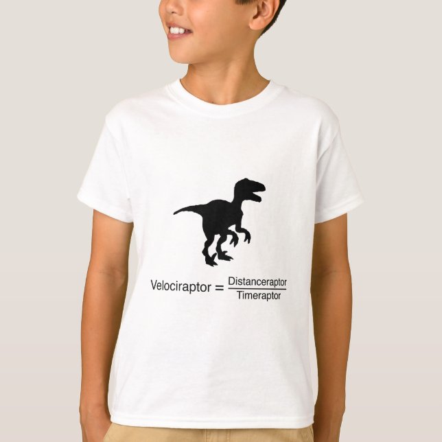 T-shirts ciência engraçada do velociraptor (Frente)