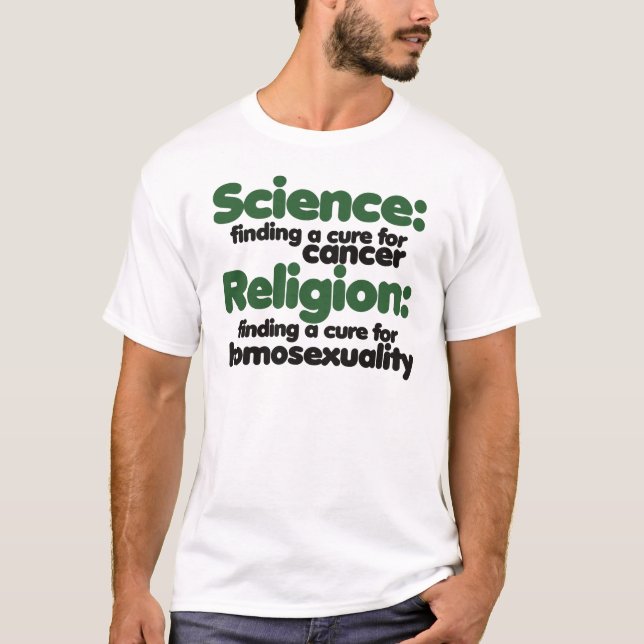 T-shirts Ciência VS Religião (Frente)