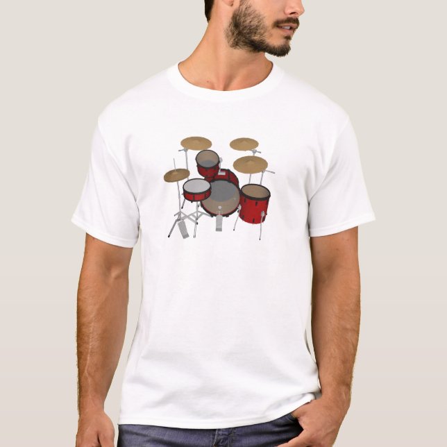 T-shirts Cilindros: Jogo do cilindro vermelho: modelo 3D: (Frente)