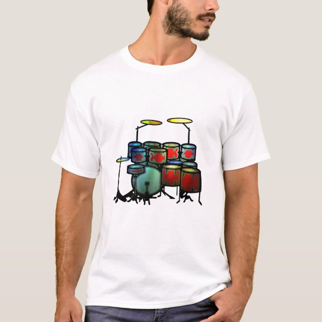 T-shirts Cilindros vermelhos (Frente)
