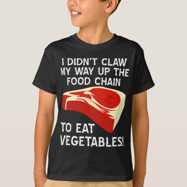 T-shirts Cima da Cadeia Alimentar Preta (Frente)