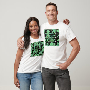 T-shirts Cinco de Novembro, Dia de Guy Fawkes