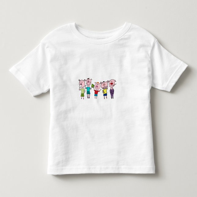 T-shirts Cinco porquinhos (Frente)