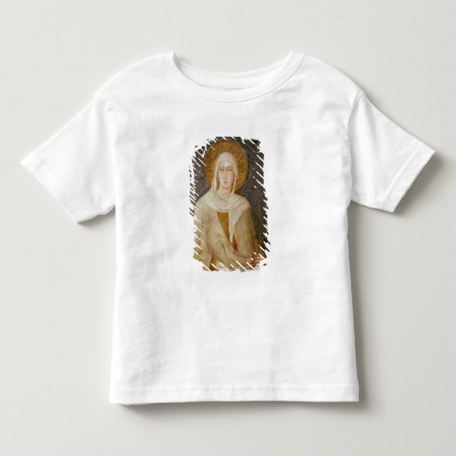 T-shirts Cinco santos, detalhe de St. Clare (Frente)